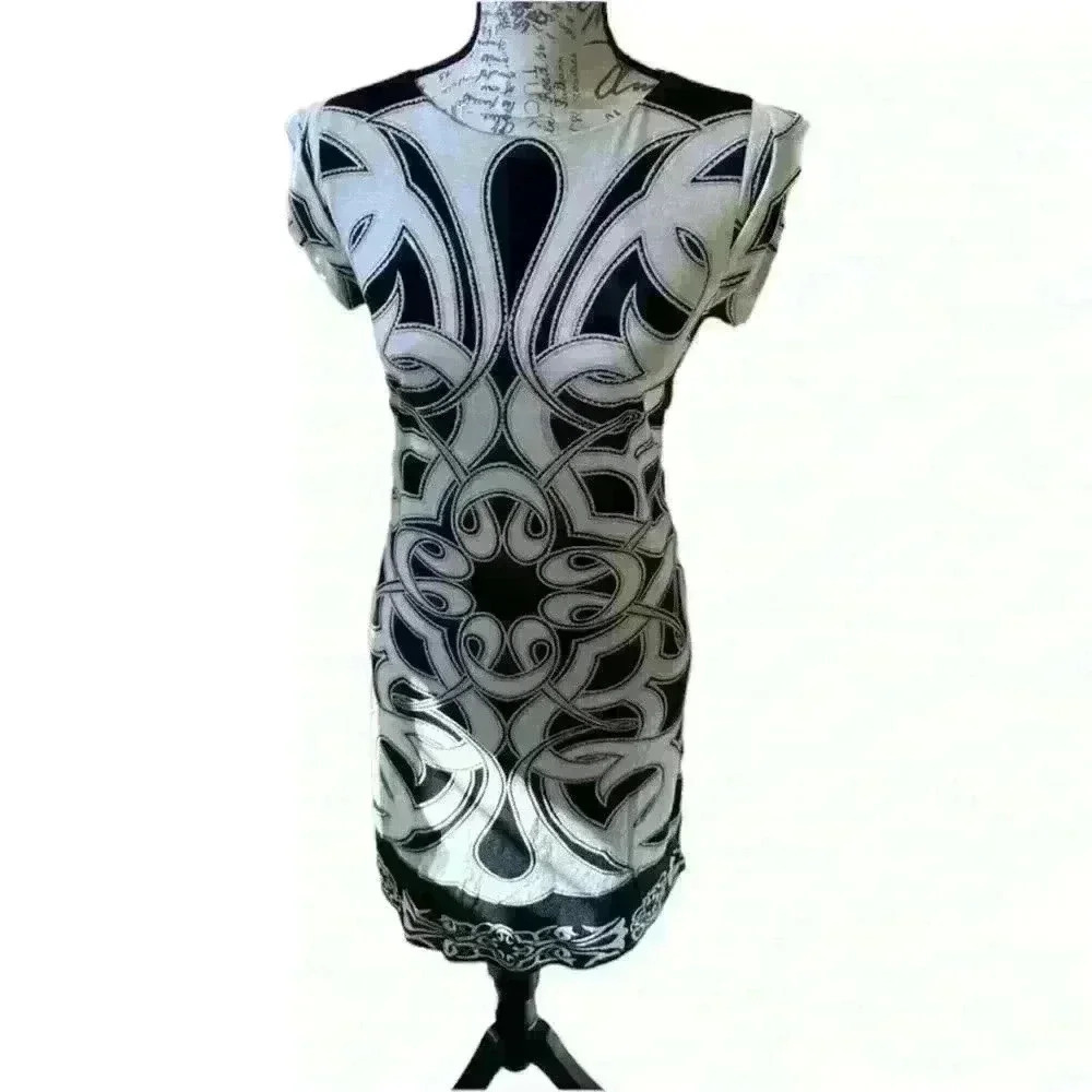 Nicole Miller Collection Abstract Dress 🖤🤍